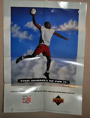 MICHAEL JORDAN 1994 World Cup Soccer Even Michael’s Up For It Poster Upper Deck • $20