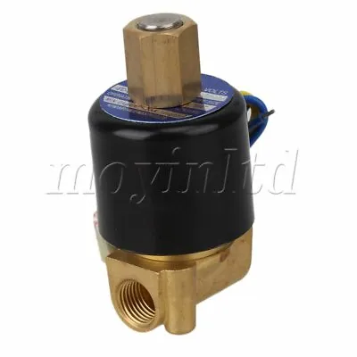 $27.88 • Buy 2 Way NBR Electric Solenoid Valve Water Air N/O 12V DC 1/4  Normally Open Type