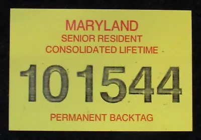 Maryland Senior Resident Consolidated Lifetime Hunting License - Permanent Tag • $10