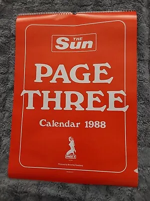 The Sun Vintage Page 3 Girl Calendar 1988 Samantha Fox Maria Whittaker Poster VG • £2.49