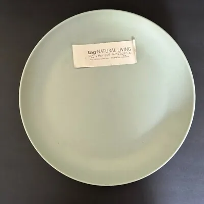 TAG Natural Living Botanica Bamboo Fiber Green Dinner Plates Set Of 4 -  NEW • $5