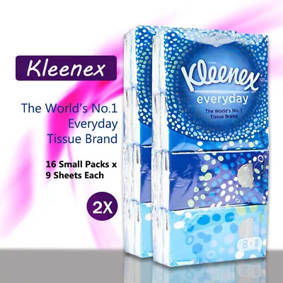 16 Small Packs Kleenex Everyday Pocket Tissues 9 Sheets Each Facial Soft • $15.89