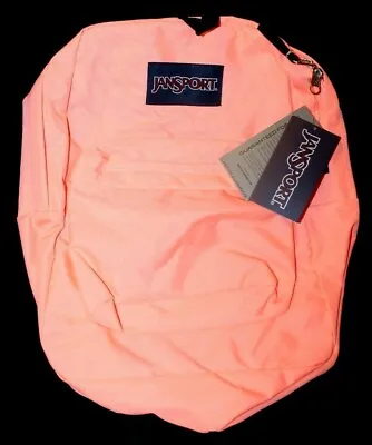 Vintage! JANSPORT Superbreak Coral Peaches Backpack T5019SA • £42.74