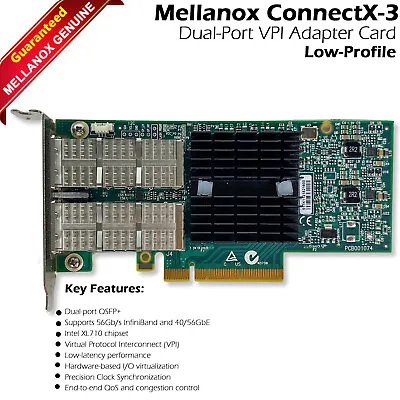 Mellanox MCX354A-FCBT CX354A ConnectX-3 VPI FDR Infiniband 40GbE QSFP PCIe Card • $25.97