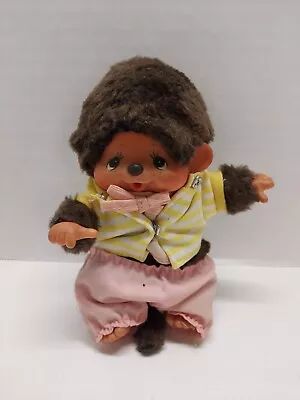 Vintage 1974  Monchhichi  Monkey Retro Plush Size 6” Stuffed Animal Rare Clothes • $37.99