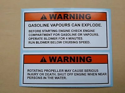 Boat Safety Warning Labels Mastercraft Jet Ski Narrow Boat Yacht Powerboat • $6.25