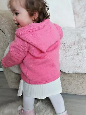 £1.99 • Buy Easy Hooded Jacket Raglan Cardigan Baby Girls Boys KNITTING PATTERN DK 20 - 24 