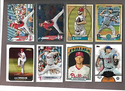 (8)Ct.Lot ZACK WHEELER Cards Topps Insert/Chrome/Gypsy Queen/Heritage-Met/Phils • $3.95