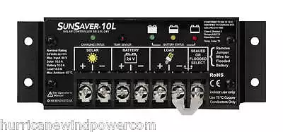 Morningstar  SS-10L-24V SunSaver 10 Amp 24 Volt Solar Charge Controller W/ LVD • $115