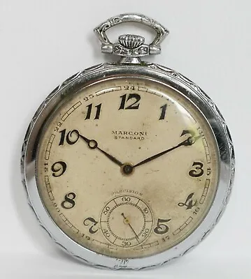 Antique Marconi Standard Precision Pocket Watch - Pre-WWII  • $4995