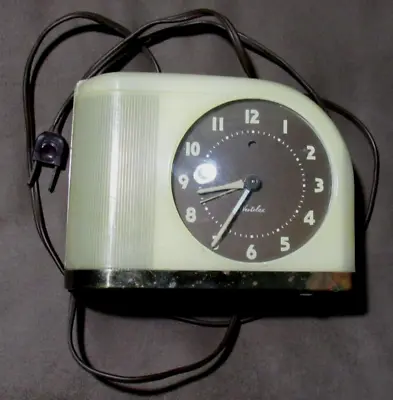 Vtg Westclox S5-J Moonbeam Flashing Light Alarm Clock Working Tested Deco Used • $29.99