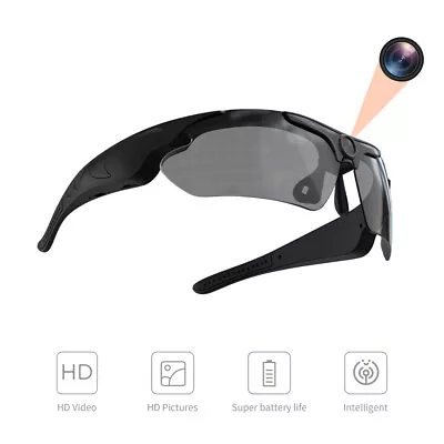 Mini HD Sports Camera Glasses 1080P Gym Eyeglass Sunglasses Recorder Eyewear DVR • $28.58