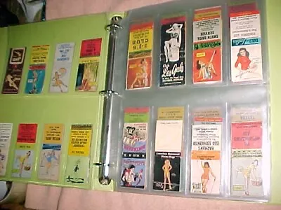 GIRLS  GIRLS  GIRLS  -  BINDER Of 143 PIN-UP GIRLIE MATCHBOOK COVERS • $195