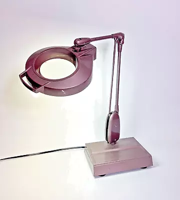 Vintage Dazor USA M-1470R Articulating Magnifying Floating Fixture Desk Lamp • $175