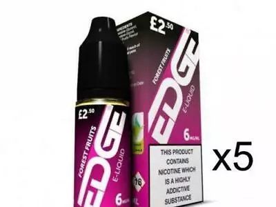 5x 10ml Edge E-Liquid Forest Fruits 3mg 6mg 12mg 18mg • £8.99