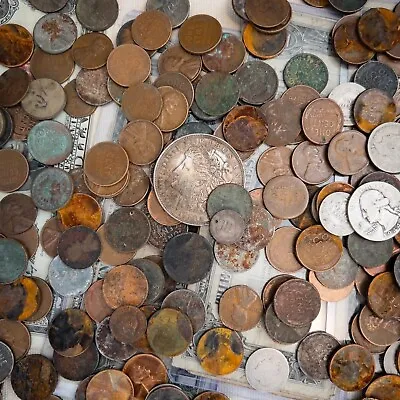  Junk  Vintage U.S. Coin Grab Bag Mixed Lot | Wheat Pennies | 90% Silver • $24.19