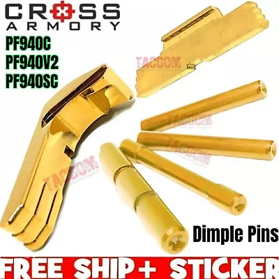 Cross Armory Gold For PF MODELS DIMPLE Pin Extended Magazine Catch Slide Lock • $53.95