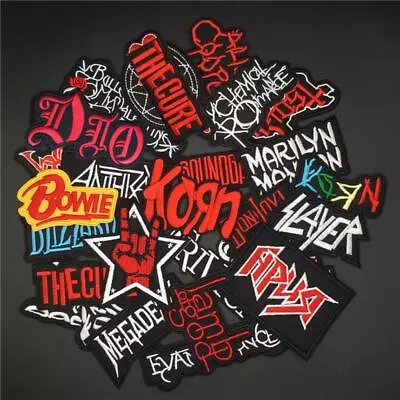 Random Lot Of 25 Rock Band Patches Iron On Music Punk Roll Heavy Metal Sew • $19.99