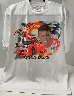 Ricky Rudd Americas Favorite Nascar Driver 90s Tide T-Shirt XL White Vintage • $25