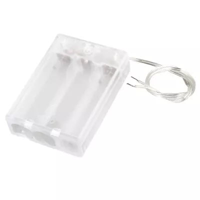 Wired ON/OFF Switch 3 X AA 1.5V Batteries Battery Holder Box Clear • $6.77