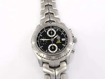 TAG Heuer Link Chronograph Ayrton Senna CT5114 Black Dial 42mm Chronometer • £1700