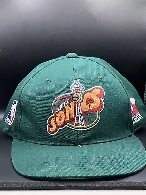 Vintage Seattle Supersonics Hat Cap Snapback Sports Specialties Plain Logo NBA • $98
