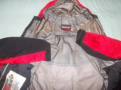 Marmot StormLight Jacket 3Ply Alpinist Gore-tex Parka Ultra Light Coat Small Red • $57