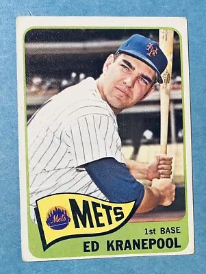 1965 Topps - #144 Ed Kranepool New York Mets Baseball Card No Creases • $2.95