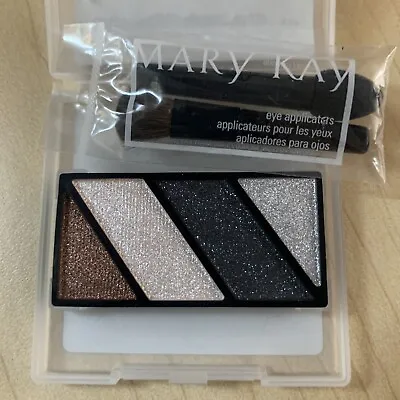 Mary Kay Mineral Eye Color Quad In Black Ice Eyeshadow W/ Applicators • $12.95