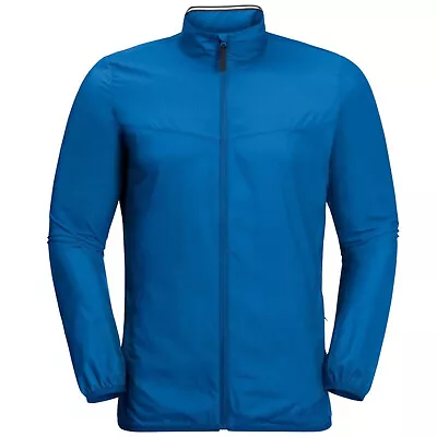 Jack Wolfskin Mens Wolfpack Windproof Jacket Zip Up Anorak 1204631 1062 • £26.99