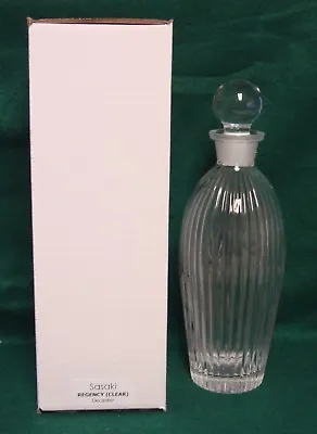 Sasaki Crystal REGENCY (CLEAR) Decanter With Stopper MINT IN BOX • $100.95