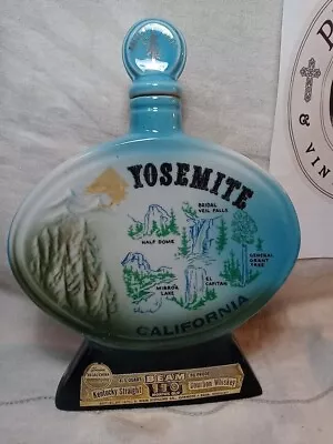 Vintage 1967 Jim Beam Whiskey Bottle Decanter Yosemite Ca. State Park *EMPTY* • $5