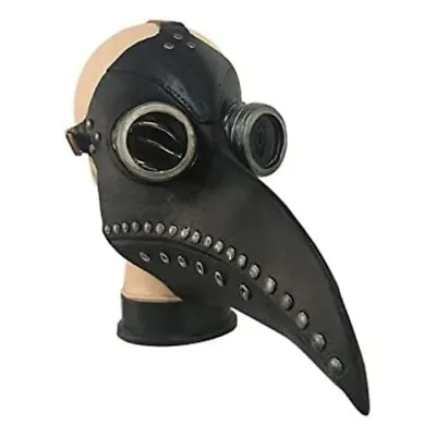 £3 • Buy Steampunk Plague Doctor Mask Bird Long Nose Beak Latex Party Costume Mask Black