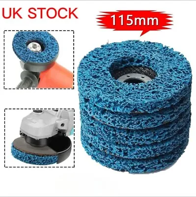 5/10/20x4.5  Poly Strip Disc Wheel Paint Rust Removal For Angle Grinder UK • £39.29