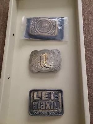 VTG SMITH TOOL Brass Silver/gold Cowboy Boots & LEE Maxi II Lot Of 3 Buckles  • $11.99