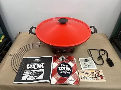West Bend Electric Wok Mandarin Red - Excellent Condition W/Box • $33.99