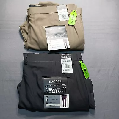 Haggar Comfort Performance Stretch Wrinkle Free Super Flex Pants • $24.65