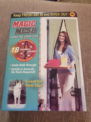 £2 • Buy Magic Mesh Hands Free Screen Door - BNIB 