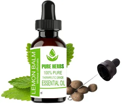 Pure Herbs Lemon Balm 100% Pure & Natural Melissa Officinalis Essential Oil • $7.56