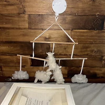 POTTERY BARN BABY NURSERY MOBILE KNIT ANIMAL FRIENDS CRIB -Lamb • $18.99