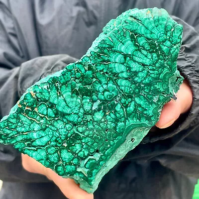 358G Natural Green Malachite Slab Quartz Crystal Slice Ore Specimen Healing • $111