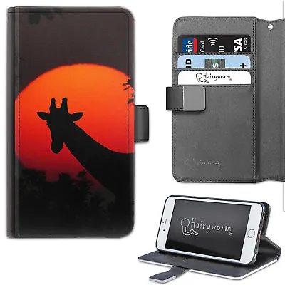 $27.02 • Buy Sunset Giraffe Phone Case;PU Leather Wallet Flip Case;Cover For Samsung;Apple