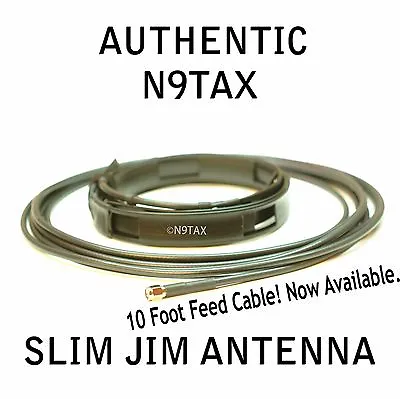 Authentic N9TAX VHF/UHF Slim Jim J-Pole For HT 2m 70cm Antenna 10' Coax • $34.99