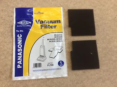 2x Vintage Vacuum Cleaner Rear Filters Panasonic MCE41 MCE41N MCE43 MCE43N • £2.50