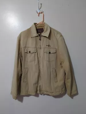 VtG Marlboro Classics Beige Denim Jacket Men L • $25.49