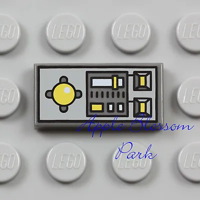 NEW Lego Plane DASH BOARD CONTROL TILE Gray 1x2 Minifig Vehicle Computer Panel • $1.99