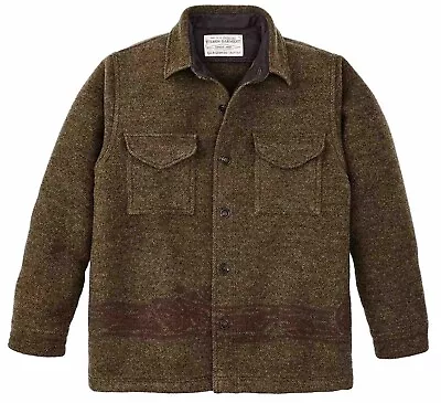 Filson CCC Jacquard Wool Jac Shirt 20263409 MADE IN USA Olive Brown Wool Dark CC • $299.99