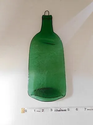 Green Melted Wine Bottle Cheese Serving Plate 12 In • $7