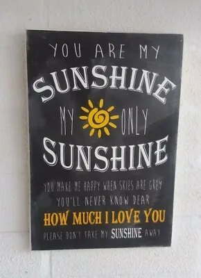 You Are My Sunshine Nursery Playroom Chalkboard Effect Sign Hanging Plaque • £9.99