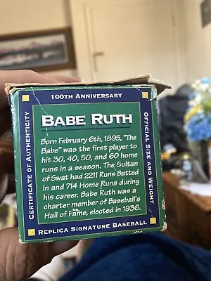 Early 1940's Babe Ruth Single Signed OAL Baseball –  The Hollywood/Altman Ball  • $1200